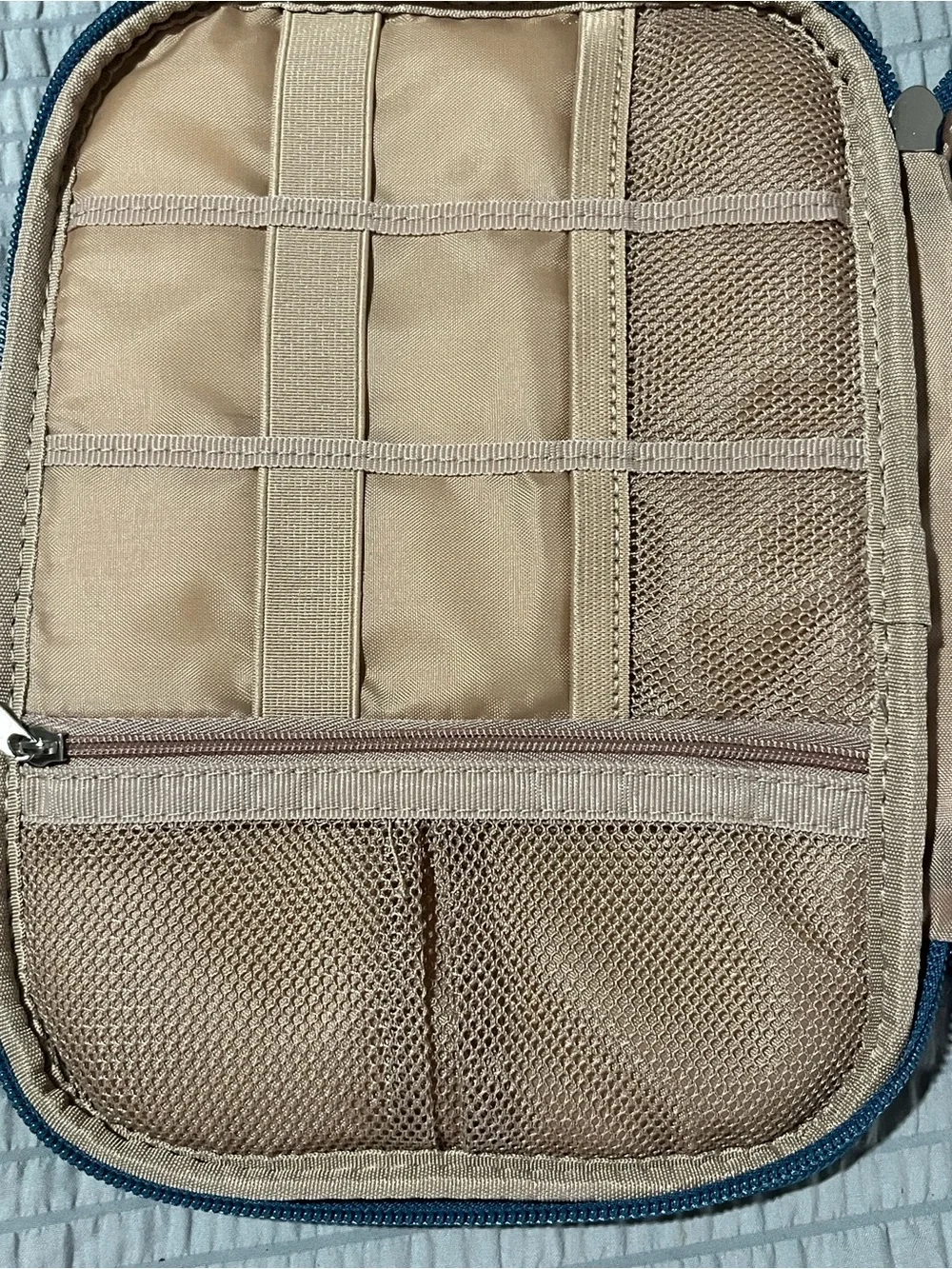 NISHEL Travel Makeup Cosmetic Organizer Case Blue NWOT